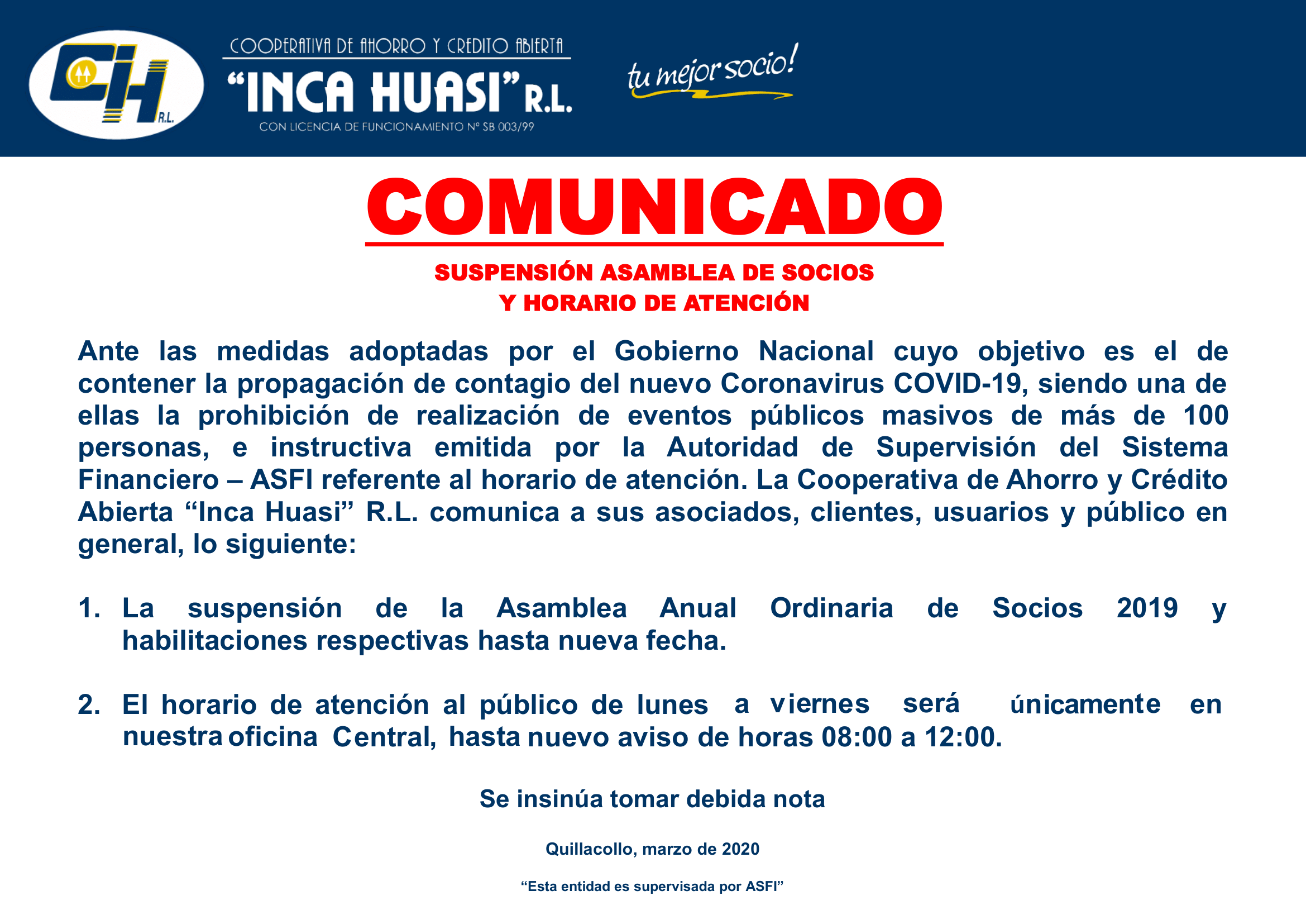Asamblea Anual de Socios