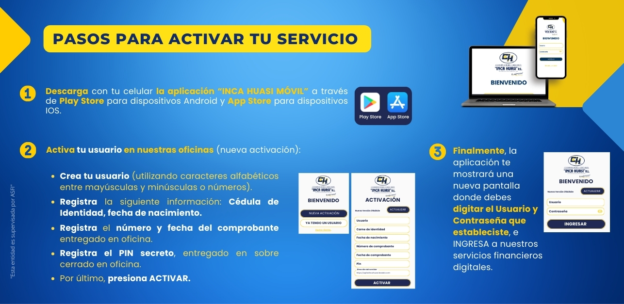 Pasos para activar el servicio