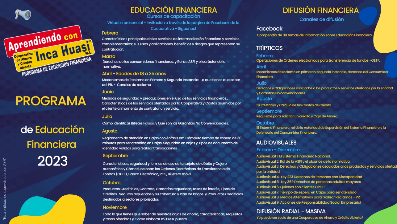 Programa educación financiera